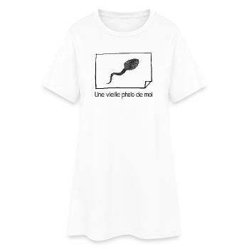 Une vieille photo de moi - Robe T-shirt Femme - blanc - Devant