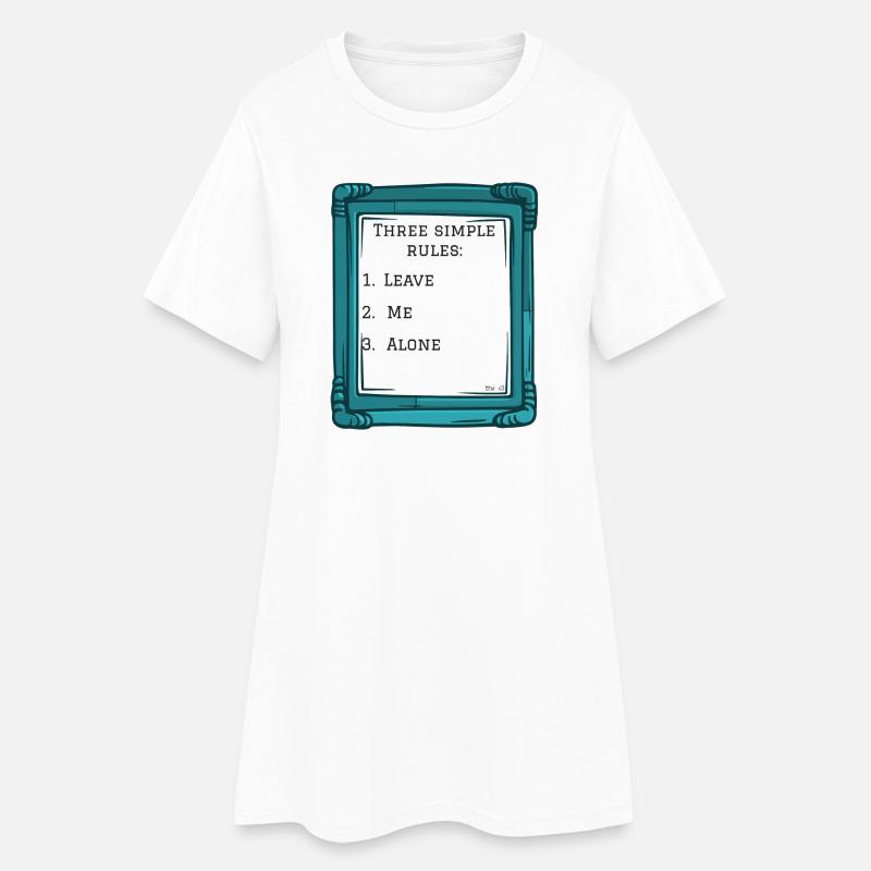 Three simple rules - Women’s T-Shirt Dress - white