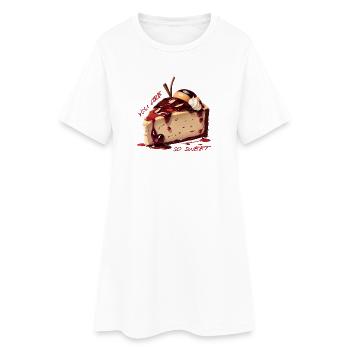 Süßer Kuchen - Frauen T-Shirt-Kleid - Weiß - Vorne