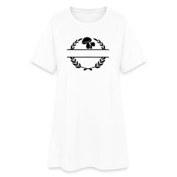 Logo de la champignonnière - Robe T-shirt Femme - blanc - Devant