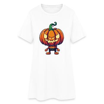 Citrouille d’Halloween - Robe T-shirt Femme - blanc - Devant