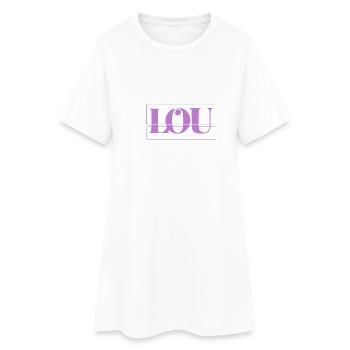 Lou - Robe T-shirt Femme - blanc - Devant