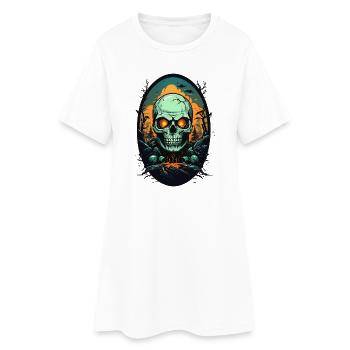 Crâne - Robe T-shirt Femme - blanc - Devant