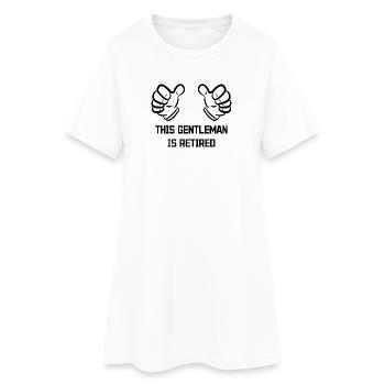 Déclaration du pensionné Adieu retraite Senior - Robe T-shirt Femme - blanc - Devant