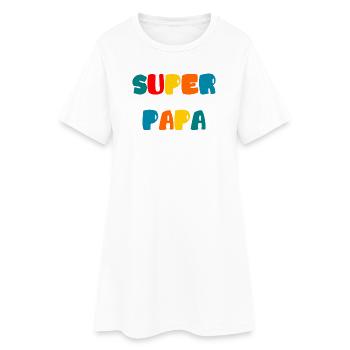 NOËL. ANNEE. ANNIVERSAIRE. RETRAITE. PAPA. MAMAM. - Robe T-shirt Femme - blanc - Devant