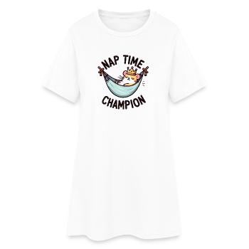 Champion de la sieste - Robe T-shirt Femme - blanc - Devant