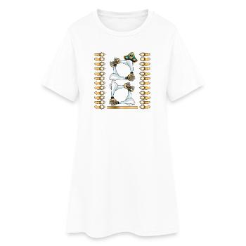 8ème anniversaire des enfants - 8 ans - PIRATES - HUIT - Robe T-shirt Femme - blanc - Devant