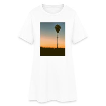 Palme2 vintage - Frauen T-Shirt-Kleid - Weiß - Vorne