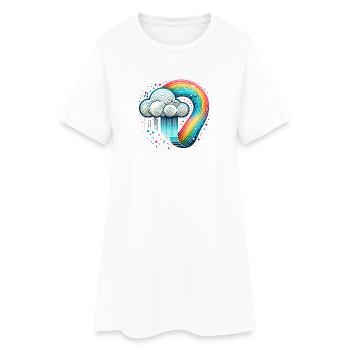 Rainbow Cloud - Women’s T-Shirt Dress - white - Front