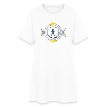 Saint-Jacques-de-Compostelle Vintage Badge - Robe T-shirt Femme - blanc - Devant