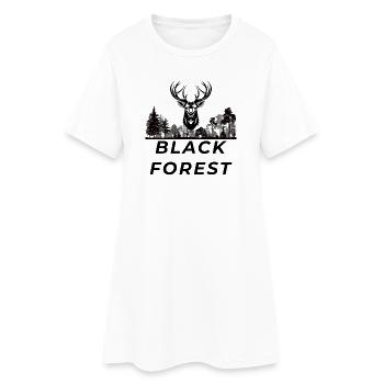 Black Forest - Frauen T-Shirt-Kleid - Weiß - Vorne
