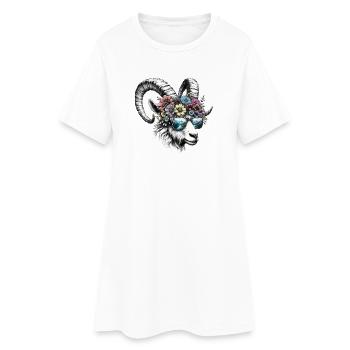 Lunettes de soleil Capricorne Floral Alps Zodiac - Robe T-shirt Femme - blanc - Devant