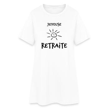 NOËL. ANNEE. ANNIVERSAIRE. RETRAITE. FÊTE. COEUR. - Robe T-shirt Femme - blanc - Devant