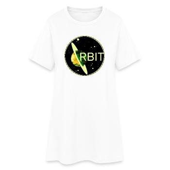 Saturn Orbit Planet space Umlaufbahn 70s Universum - Frauen T-Shirt-Kleid - Weiß - Vorne