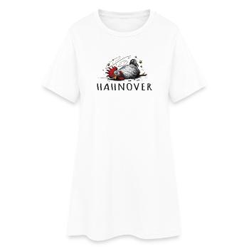 hahnover hangover illustration hendl hahn - Frauen T-Shirt-Kleid - Weiß - Vorne