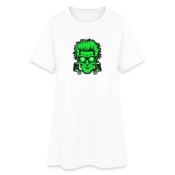 Green Face - Robe T-shirt Femme - blanc - Devant