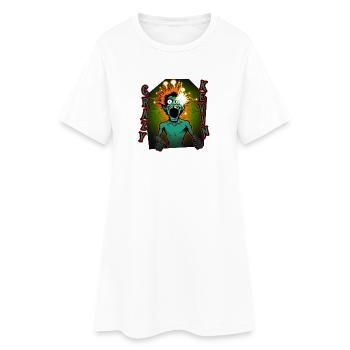 Crazy Kevin - Robe T-shirt Femme - blanc - Devant