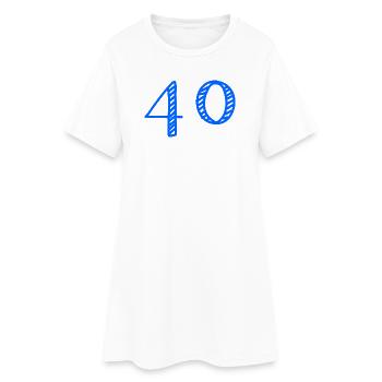 JAHRESTAG. ALLES GUTE ZUM GEBURTSTAG. ALLES GUTE ZUM GEBURTSTAG. - Frauen T-Shirt-Kleid - Weiß - Vorne