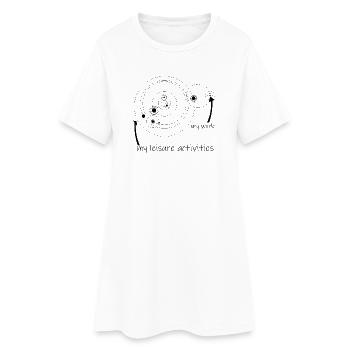 Cercles de vie et de travail (noir) - Robe T-shirt Femme - blanc - Devant