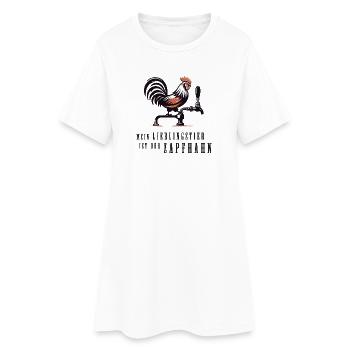 mein lieblingstier ist der zapfhahn bier lustig - Frauen T-Shirt-Kleid - Weiß - Vorne