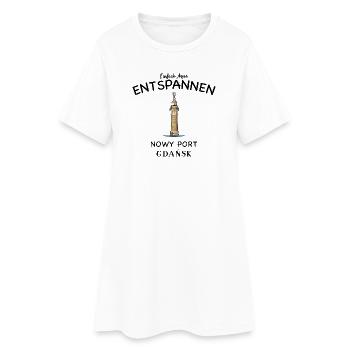 Danzig Leuchtturm Meer Entspannen Polen Zeichnung - Frauen T-Shirt-Kleid - Weiß - Vorne