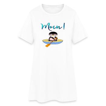 Norddeutsche Begrüßung - Schriftzug Moin - Pinguin - Frauen T-Shirt-Kleid - Weiß - Vorne