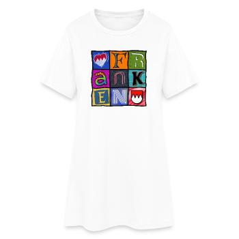 Franken - Pop-Art - cool - Frauen T-Shirt-Kleid - Weiß - Vorne