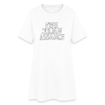FREE JULIAN ASSANGE - Robe T-shirt Femme - blanc - Devant
