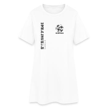 Koordinaten Bielefeld - Frauen T-Shirt-Kleid - Weiß - Vorne