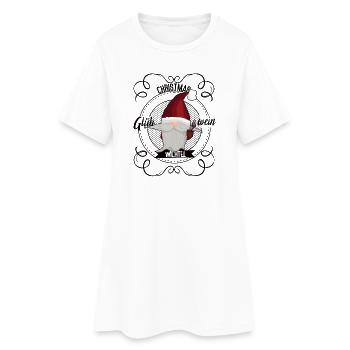Nain du vin chaud – Conception de Noël - Robe T-shirt Femme - blanc - Devant