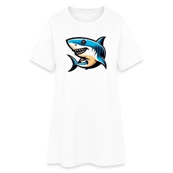 Requin blanc - Robe T-shirt Femme - blanc - Devant