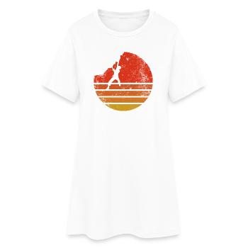 Randonneur au Retro Sunset - Robe T-shirt Femme - blanc - Devant