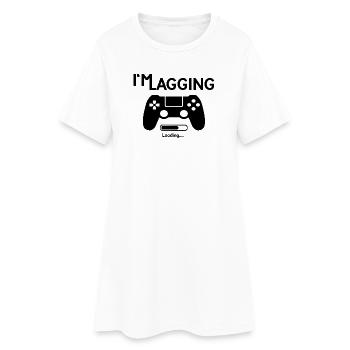 Gaming Controller Minimalist Line Art - Women’s T-Shirt Dress - white - Front