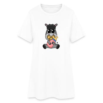 Motif de bébé âne - Robe T-shirt Femme - blanc - Devant
