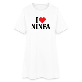 t-shirt I love Ninfa t-shirt idée cadeau - Robe T-shirt Femme - blanc - Devant