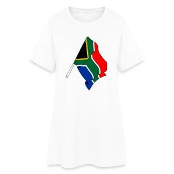 Drapeau Afrique du Sud - Robe T-shirt Femme - blanc - Devant