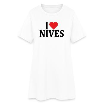 T-Shirt I love Nives T-Shirt Geschenkidee - Frauen T-Shirt-Kleid - Weiß - Vorne