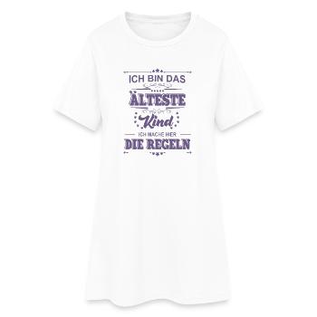 ich bin das älteste Kind ich mache die Regeln - Frauen T-Shirt-Kleid - Weiß - Vorne