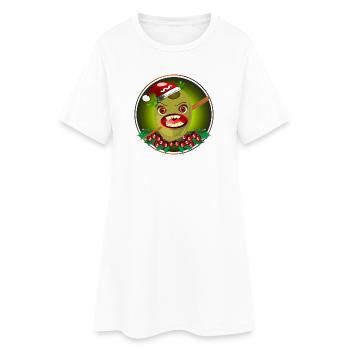 WEIHNACHTEN DARTS - Frauen T-Shirt-Kleid - Weiß - Vorne