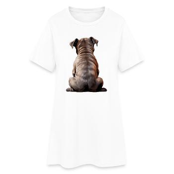 Staffordshire Bull Terrier - Women’s T-Shirt Dress - white - Front