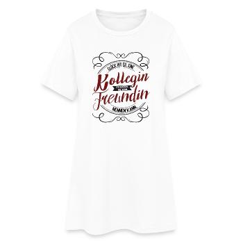 Glück ist eine Kollegin wie dich zu haben - Frauen T-Shirt-Kleid - Weiß - Vorne