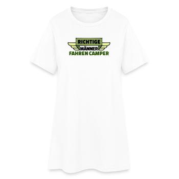 Wanderer Camping Camper Wohnwagen Statement - Frauen T-Shirt-Kleid - Weiß - Vorne