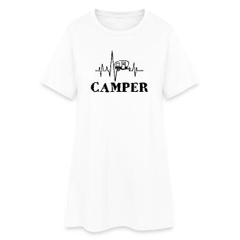 Camper Camping Dire Caravane Vacances Relax - Robe T-shirt Femme - blanc - Devant