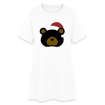 Black bear- Christmas edition - Frauen T-Shirt-Kleid - Weiß - Vorne