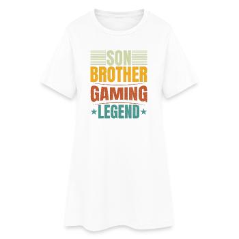 Chemise de légende du jeu de son frère - Robe T-shirt Femme - blanc - Devant