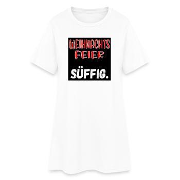 WEIHNACHTSFEIER KOLLEGEN - SÜFFIG SPRÜCHE - Frauen T-Shirt-Kleid - Weiß - Vorne