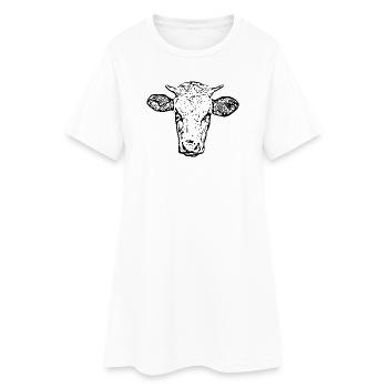T-shirt de vache personnalisé cadeau pour les agriculteurs - Robe T-shirt Femme - blanc - Devant