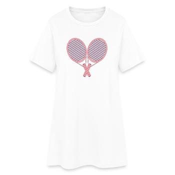 RAQUETTES DE TENNIS - COUPLES DE TENNIS - Robe T-shirt Femme - blanc - Devant