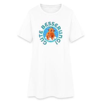 GENESUNGSWÜNSCHE KRÜCKEN - CAPYBARA WASSERSCHWEIN - Frauen T-Shirt-Kleid - Weiß - Vorne