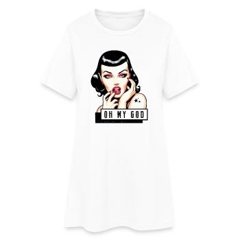Lola Rockabilly Illustration TShirt - Robe T-shirt Femme - blanc - Devant